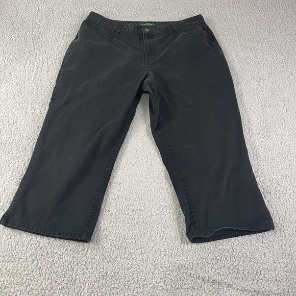 Lauren Ralph Lauren Jeans 12 Classic Straight Leg Black Women's 12 Petite - Picture 1 of 9
